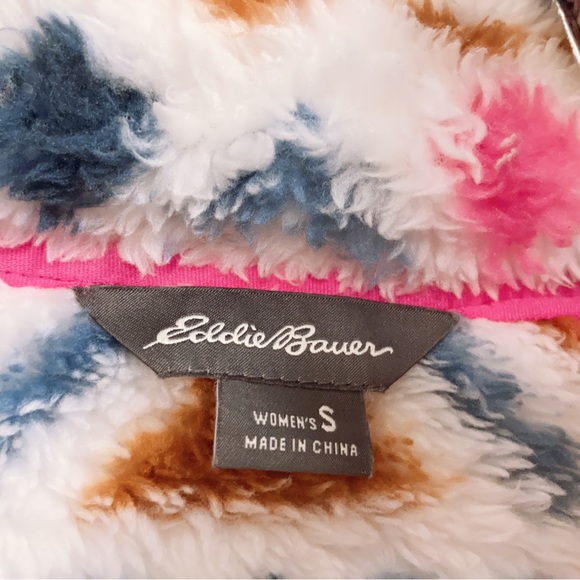 Eddie Bauer Super Warm Winter Plush Geo Fleece Pullover Sweater 1/4 Zip - Picture 4 of 5